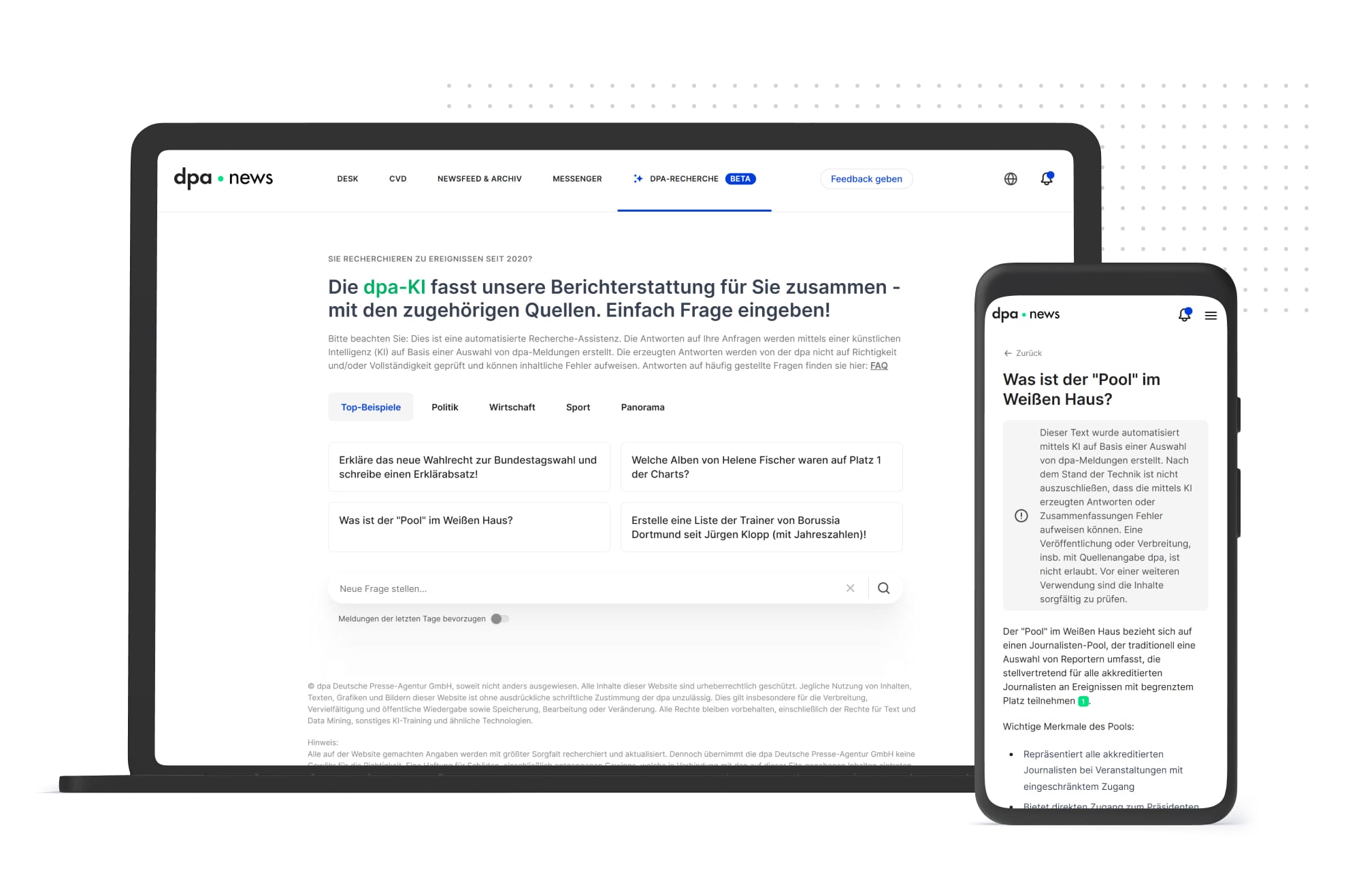 dpa startet KI-Rechercheassistent